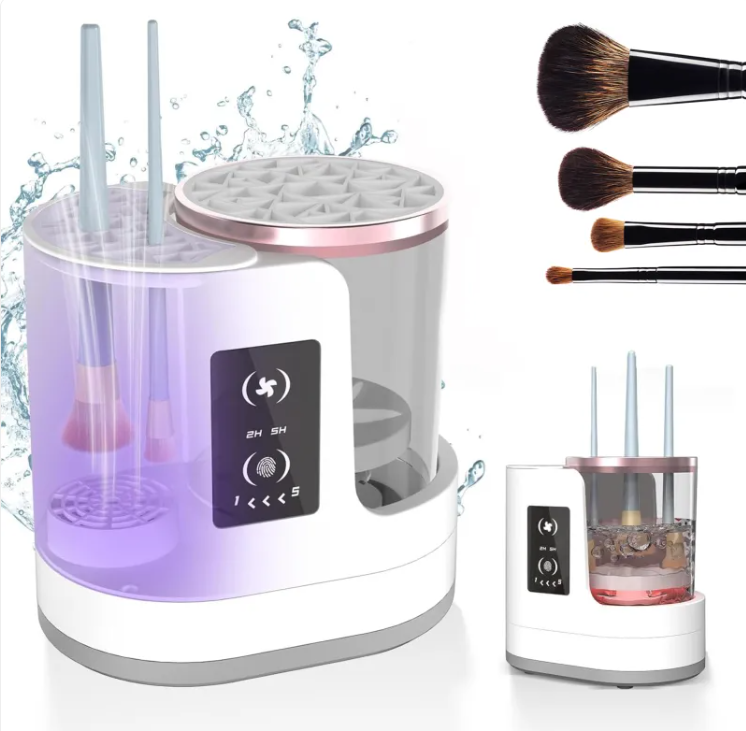 Electric Makeup Brush Cleaner – Rechargeable Auto Spin Washer