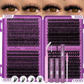 DIY Eyelash Clusters Kit Clusters Individual Eyelashes Kit 9-16mm with Bond and Seal Wispy Natural Mange Lashes Kit Makeup