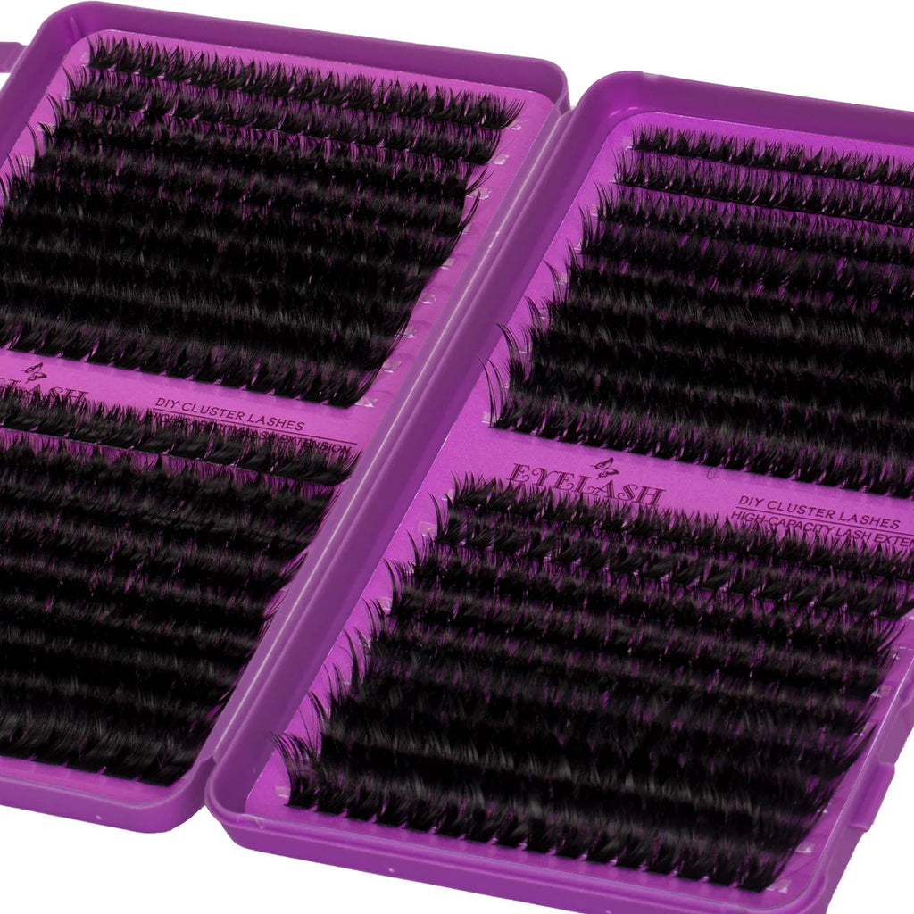 DIY Eyelash Clusters Kit Clusters Individual Eyelashes Kit 9-16mm with Bond and Seal Wispy Natural Mange Lashes Kit Makeup