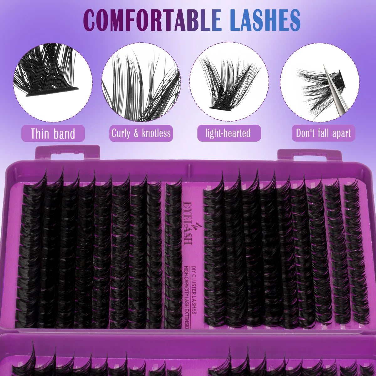 DIY Eyelash Clusters Kit Clusters Individual Eyelashes Kit 9-16mm with Bond and Seal Wispy Natural Mange Lashes Kit Makeup